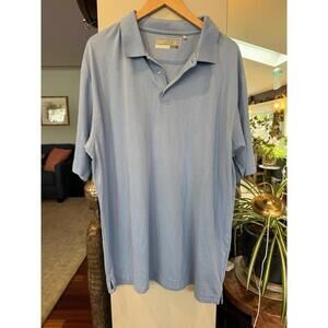 Cutter & Buck Mens CB DryTec Blue Check Golf Polo Shirt Short Sleeve XXL